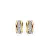 Ti Sento Tricolour CZ Triple Hoop Earrings, Gold & Rose Gold