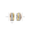 Ti Sento Tricolour CZ Triple Hoop Earrings, Gold & Rose Gold