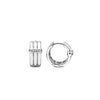 Ti Sento Trio Rings Huggie Hoops, Silver