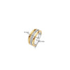 Ti Sento Triple Band Ring, Gold & Silver
