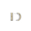 Ti Sento Triple Band CZ Hoop Earrings, Gold