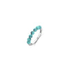 Ti Sento Turquoise Beaded Row Ring, Silver