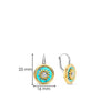 Ti Sento Turquoise Coin Sun Earrings, Silver & Gold