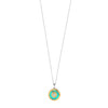 Ti Sento Turquoise Coin Sun Pendant Necklace, Silver