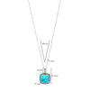Ti Sento Turquoise Cushion Pendant Necklace, Silver