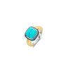 Ti Sento Turquoise Cushion Ring, Gold