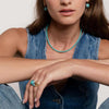 Ti Sento Turquoise Cushion Ring, Gold