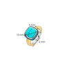 Ti Sento Turquoise Cushion Ring, Gold