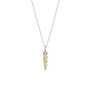 Ti Sento Twisted Helix Pendant Necklace, Gold & Silver