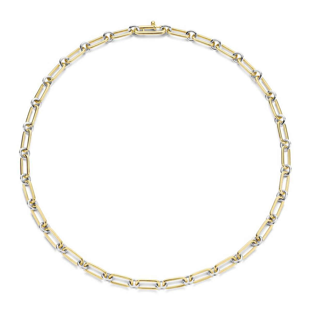 Ti Sento Two-Tone Chain Link Necklace, Silver & Gold