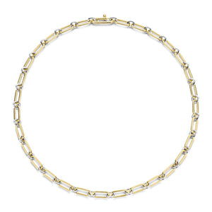 Ti Sento Two-Tone Chain Link Necklace, Silver & Gold