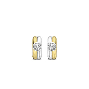 Ti Sento Two-Tone Double Hoop Earrings, Gold & Silver