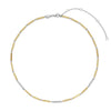 Ti Sento Pavé Two-Tone Link Necklace, Gold & Silver