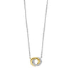 Ti Sento Two-Tone Pavé Circles Necklace, Silver & Gold
