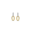 Ti Sento Two-Tone Pavé Link Earrings, Gold