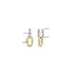 Ti Sento Two-Tone Pavé Link Earrings, Gold