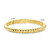 Ti Sento Vintage Ribbed Bangle, Gold