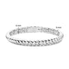 Ti Sento Vintage Ribbed Bangle, Silver