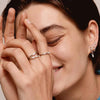 Ti Sento Water Droplet CZ Ring, Silver