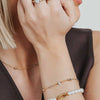 Ti Sento White Pearls & Golden Beads Bracelet, Gold