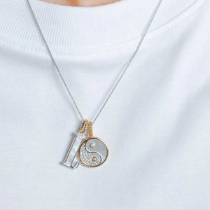 Ti Sento Yin-Yang Pendant Necklace, Gold & Silver