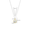 Ti Sento Yin-Yang Pendant Necklace, Gold & Silver