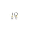 Ti Sento Zirconia Charm Hoop Earrings, Silver & Gold