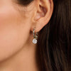Ti Sento Zirconia Charm Hoop Earrings, Silver & Gold