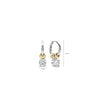 Ti Sento Zirconia Charm Hoop Earrings, Silver & Gold