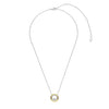 Ti Sento Zirconia Double Circle Necklace, Gold & Silver