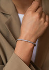 Ti Sento Pave Zirconia Bangle, Silver