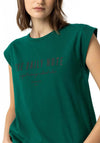 Tiffosi Cyrus Embossed Font Sleeveless T-Shirt, Green