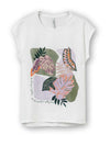 Tiffosi Mae Leaf Graphic T-Shirt, Off White