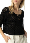 Tiffosi Malu Crochet Summer Sweater, Black