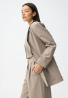 Tiffosi Pinstriped Open Neck Blazer, Taupe
