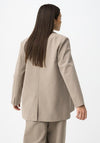 Tiffosi Pinstriped Open Neck Blazer, Taupe