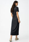 Tiffosi V-Neck Casual Midi Dress, Dark Blue