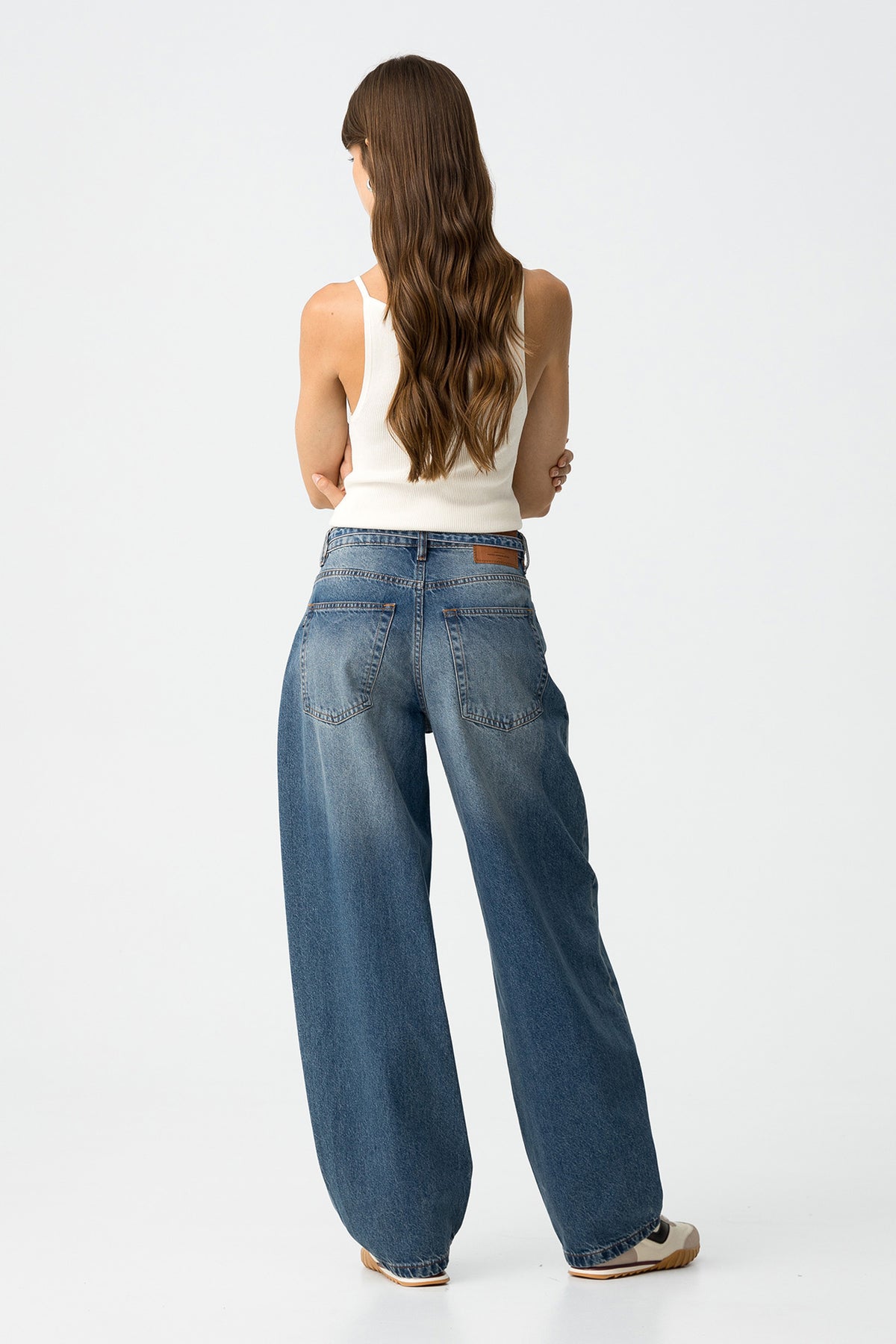 Tiffosi Ava Balloon Fit Jeans, Dark Blue