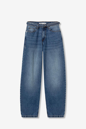 Tiffosi Ava Balloon Fit Jeans, Dark Blue