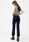 Tiffosi Megan Cropped Flare Jeans, Dark Blue