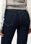 Tiffosi Megan Cropped Flare Jeans, Dark Blue