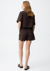 Tiffosi Embroidered Floral Detail Shorts, Brown