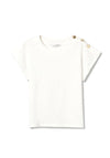 Tiffosi T-Shirt with Button Detail, White