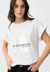 Tiffosi Graphic Print With Text T-Shirt, White