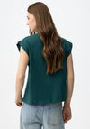 Tiffosi Graphic Print Short Sleeve With Rhinestone T-Shirt, Green