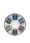 SET SIX POTTERY MUGS