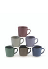 SET SIX POTTERY MUGS