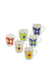 Tipperary Crystal Star Flowers Mugs, Set of 6