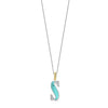 Ti Sento S Initial Pendant Necklace, Silver & Turquoise