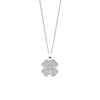 Ti Sento CZ Clover Pendant Necklace, Silver